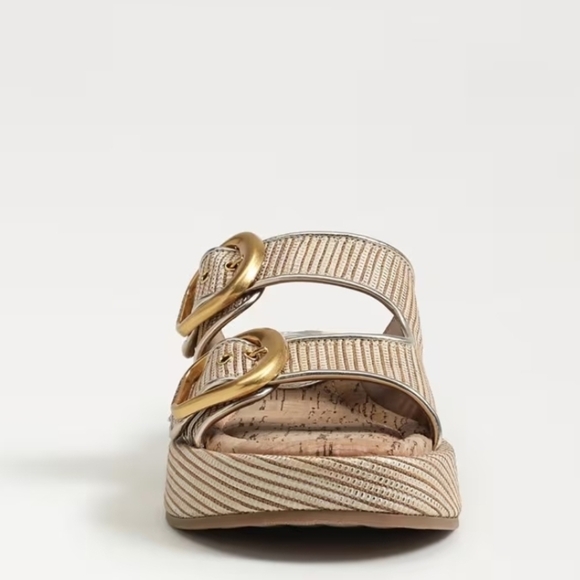 🤎🔹️Sam Edelman 🔹️gold Nerissa Platform Sandals - Picture 2 of 7